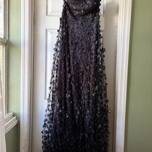Elegant Black Butterfly Gown